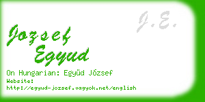 jozsef egyud business card